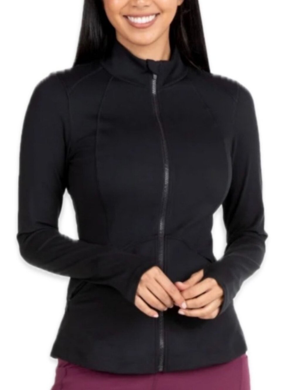 Spyder | Black Yoga Zip Up Active Jacket | Size = M